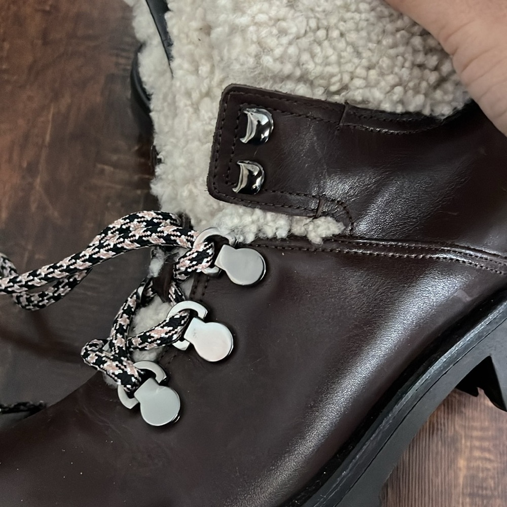 Aquatalia Jamie Shearling and Leather Boots - Picture 7 of 10